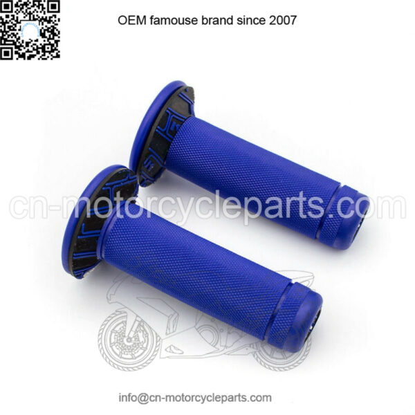 7/8" Blue Rubber Motorcycle HandGrip Autobike Handlebar Handle Bar ATV Dirt Bike