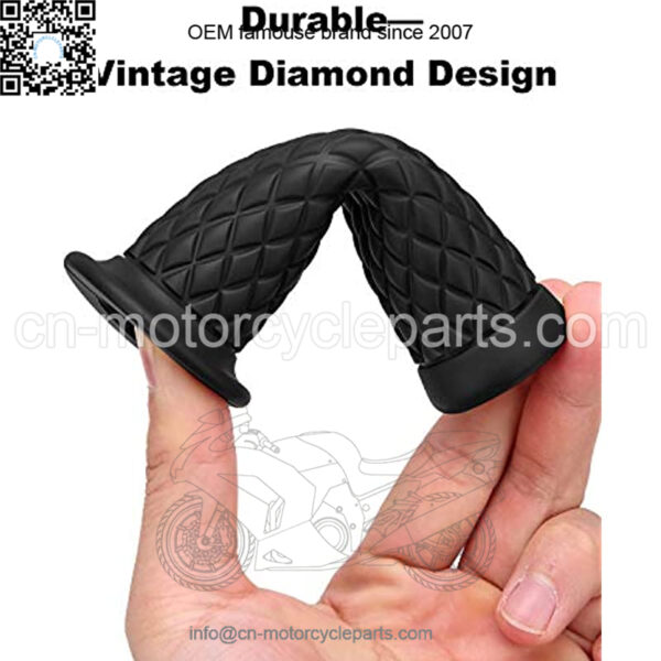 Techjayse 7/8" Universal Motorcycle Hand Bar Grips Pillow Grip Anti-Slip Rubber Racing Grip for Dirt Bike Motocross Compatible with Harley  Triumph Yamaha Kawasaki,Different Size - Image 3