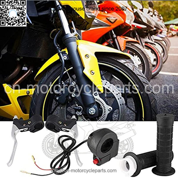 Throttle Brake Levers for Pocket Bike Mini Motorcycle,ABS + Aluminum AlloyHandle Grips Kill on/Off Switch Throttle Brake Levers Kit - Image 5