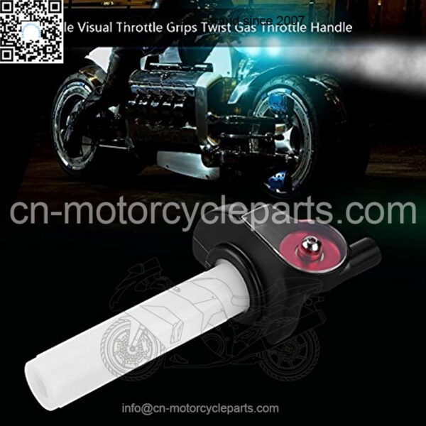 Throttle Grips,22mm Aluminum Alloy/Plastic Motorcycle Visual Throttle Grips Twist Gas Throttle Handle Throttle Control for 50cc-160cc ATV Dirt Bike (Red) - Image 2