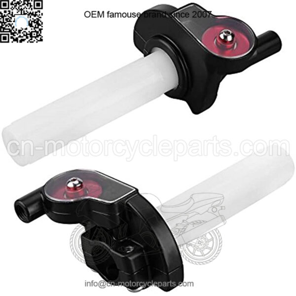 Throttle Grips,22mm Aluminum Alloy/Plastic Motorcycle Visual Throttle Grips Twist Gas Throttle Handle Throttle Control for 50cc-160cc ATV Dirt Bike (Red) - Image 5