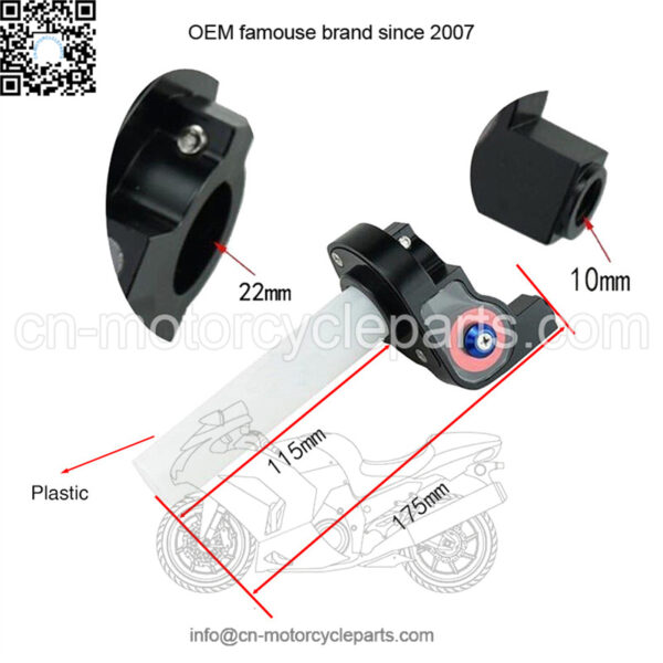 Off-road motorcycle modified large twist oil visual throttle turn oiler 22mm throttle line particles to refuel the glue - Image 2