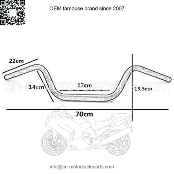 Motorcycle Universal High-Rise Handlebars Drag Bar Cruiser Chopper Bobber Touring Atv With 7/8 inch 22mm Bar (Black) - Image 2