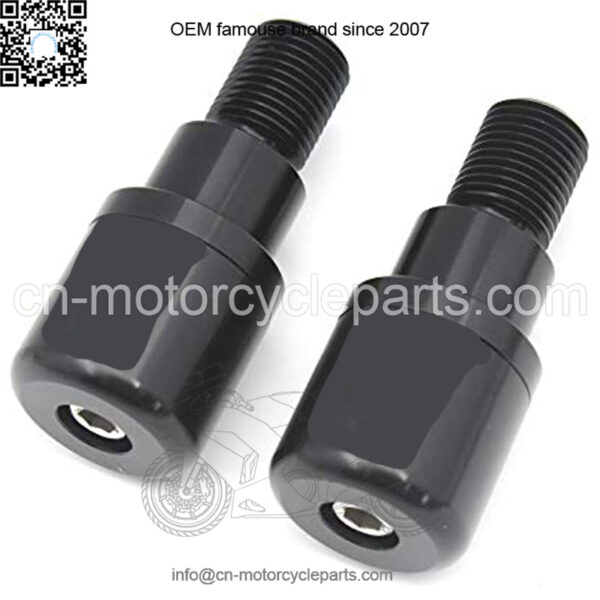 Handlebar Grips Bar Ends Slider, Bar End Caps, with Hex Key Compatible with YAMAHA MT-07 MT-09 MT-10 XSR700 CNC Aluminum   Black - Image 4