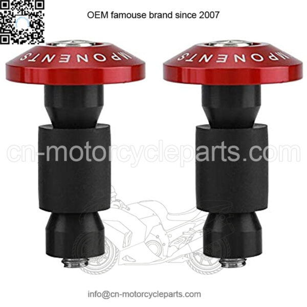 Handlebar End Cap, 22mm 7/8inch Motorcycle Handlebar End Slider Plug Caps for Racing ATV Offroad(Red) - Image 5
