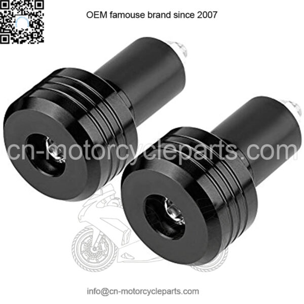 Handlebar Grips Bar End Plugs, Pair of 22mm Universal Aluminum Motorcycle Grip Handlebar Ends Weight Balance Plug(Black) - Image 5