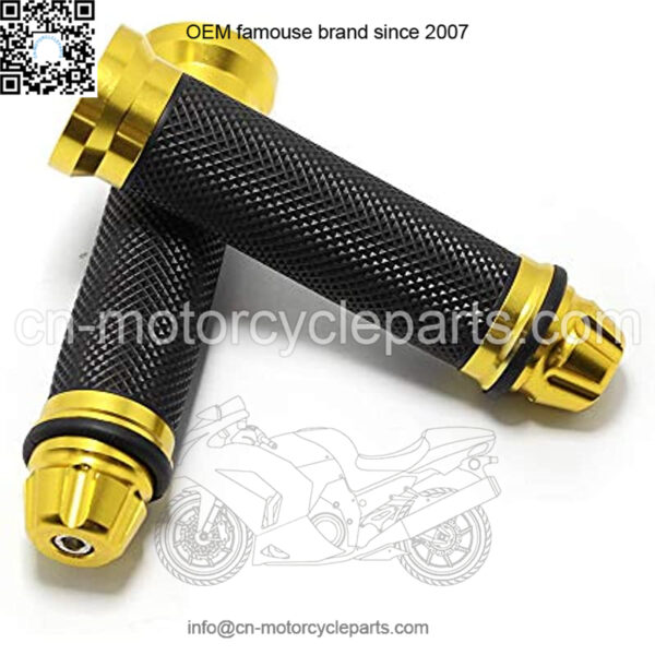 Motorcycle Grips Alluminum Bar End Thruster Grip 7/8" 22mm 24mm Motorcycle Handlebar Grips Compatible with Honda Yamaha Kawasaki(Gold) - Image 3