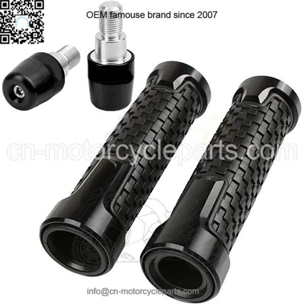 MT07 FZ 07 Motorcycle Hand Bar Ends for Yamaha MT-07 FZ-07 FZ07 2014-2021 2020 2019 2018 Handlebar Grip End Plug Cap MT 07 Logo (Color : Black)