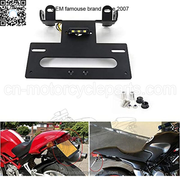 Fender Eliminator, Tail Tidy Fit for Monster 400, 620, 695, 750, 800, 900, 1000, S2, S2r and S4, with LED License Plate Light, Compatible with Stock & Aftermarket Turn Signal