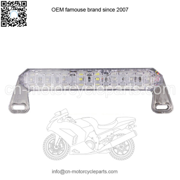 Free shipping motorcycle modified rear license plate flashing light ghost fire LED brake light 12V electric car red and blue flashing