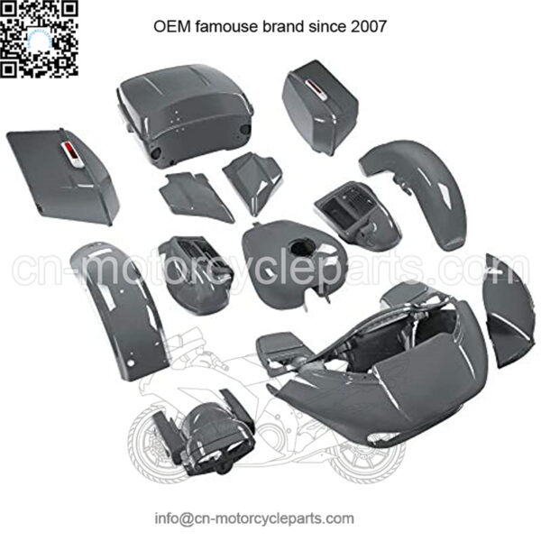 Inner Outer Fairing Trunk Saddlebags Vented Lower Fairing Side Cover Front Rear Fender Gas Tank Gray Bodywork Bodykits Fit For Harley CVO Road Glide 2018 Road Glide Limited 2015-2020 - Image 2