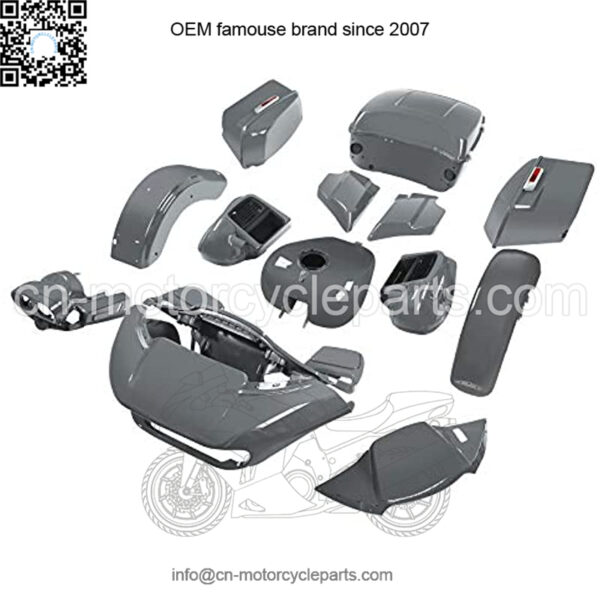 Inner Outer Fairing Trunk Saddlebags Vented Lower Fairing Side Cover Front Rear Fender Gas Tank Gray Bodywork Bodykits Fit For Harley CVO Road Glide 2018 Road Glide Limited 2015-2020 - Image 3