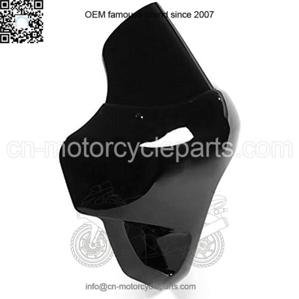 Krator Universal Blackout Windshield Headlight Fairing Compatible with 35mm-49mm Forks - Fits Most 5.75" Headlights, Black, 16.5" Height x 21" Width (JBM-6015-S) - Image 4
