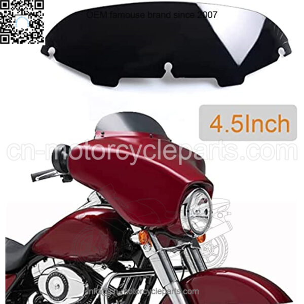 Black 4.5" Windshield Windscreen Compatible for 96-13 Harley Davidson Touring Street Glide Electra Glide FLHT FLHTCU Ultra Classic Glide FLHX FLHTK Tri Glide 1996-2013 - Image 5