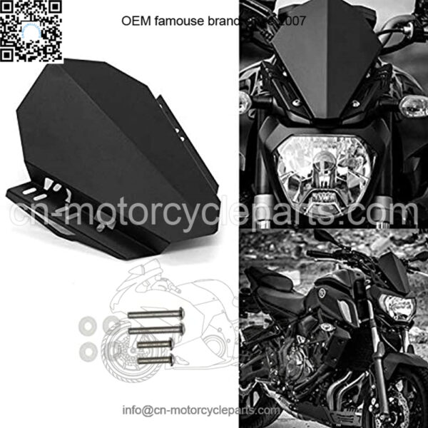 CNC Windscreen Motorcycle Windshield Aluminum For Y.a.m.a.h.a FZ07 FZ-07 MT07 MT-07 2018 2019 2020