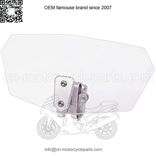 Clear Lens Adjustable Universal Motorcycle Extension Windshield Compatible with Most Motorbikes - Image 2