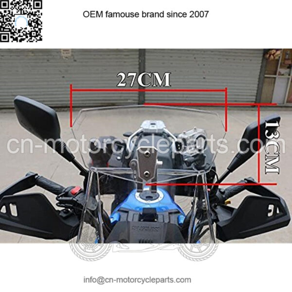 Clear Lens Adjustable Universal Motorcycle Extension Windshield Compatible with Most Motorbikes - Image 3