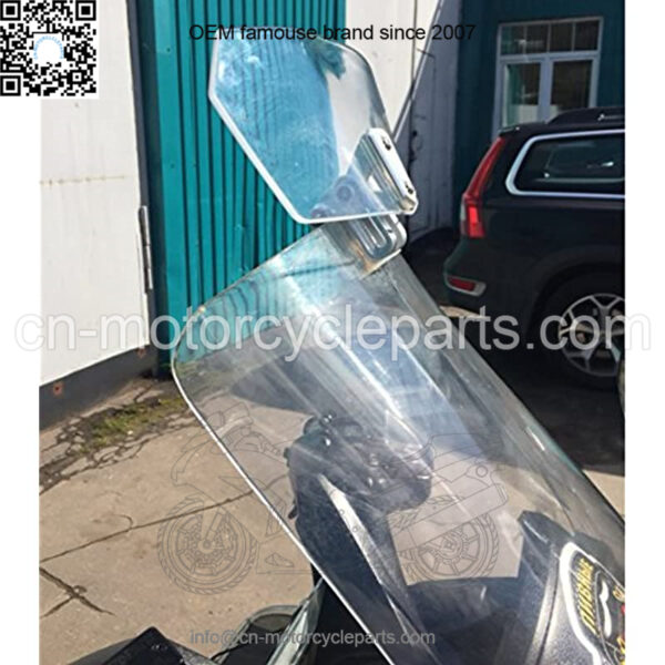 Clear Lens Adjustable Universal Motorcycle Extension Windshield Compatible with Most Motorbikes - Image 4
