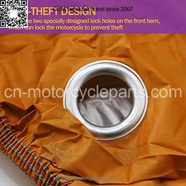 Black and Orange Waterproof Sun Motorcycle Cover (XXXL).116" for Kawasaki Yamaha Suzuki Harley Davidson (XXXL) - Image 4