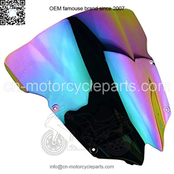 Double Bubble Windscreen Front Windshield Motorcycle Fits for Yamaha YZF-R6 YZF R6 600 2008-2016 (Iridium)