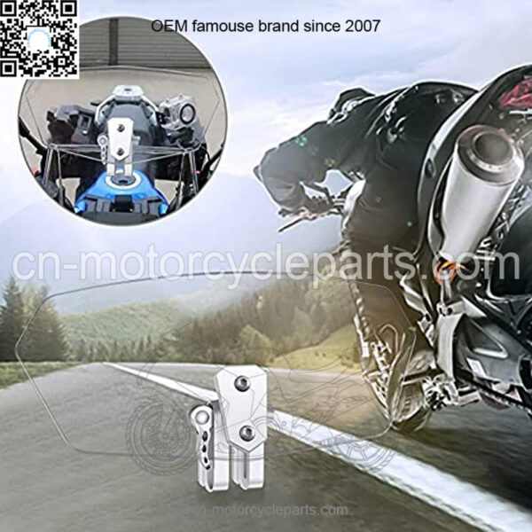 Motorbike Wind Deflector Motorcycle Windscreen Adjustable Clip On Windshield Extension Universal for Motorcycle Racing Bike -Ttranslucent - Image 4