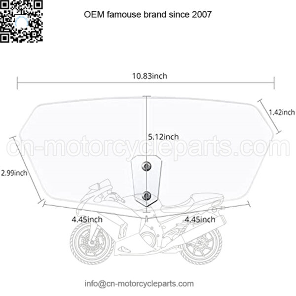 Motorbike Wind Deflector Motorcycle Windscreen Adjustable Clip On Windshield Extension Universal for Motorcycle Racing Bike -Ttranslucent - Image 5