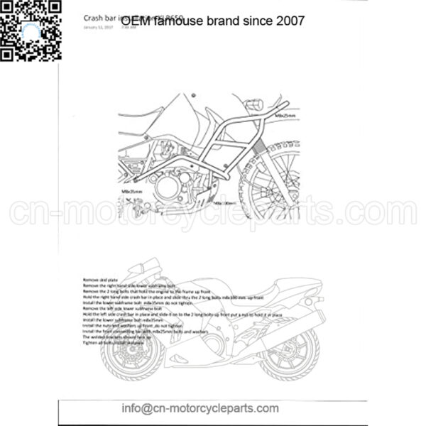 Klr650 Full Body Engine Crash bar 2008-2018 Klr 650 - Image 5
