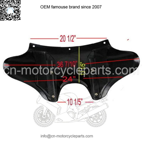 Front Outer Batwing Fairing+Clear Windshield Windscreen Fit For Harley Touring 1996-2013 Electra Glide, Street Glide, Ultra Classic, Trike Models Matte Black 2012 2011 2010 2009 2008 - Image 5