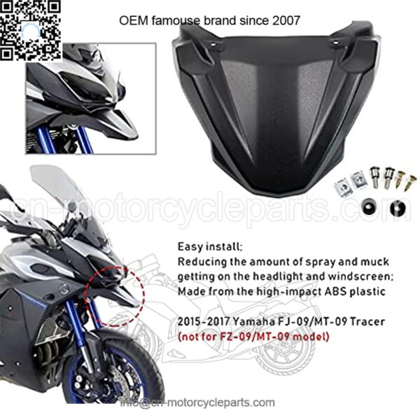 Front Lip Fender ABS Mudguard Front Wheel Fender Beak Nose Cone 2019 Fit for Y amah-A Tracer 900 GT FJ-09 MT-09 Tracer900 2015-2020 Fender - Image 4
