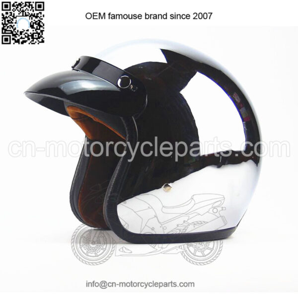 Motorcycle helmet male calf electric car helmet ladies four seasons universal electroplating new Harley retro helmet - Image 2