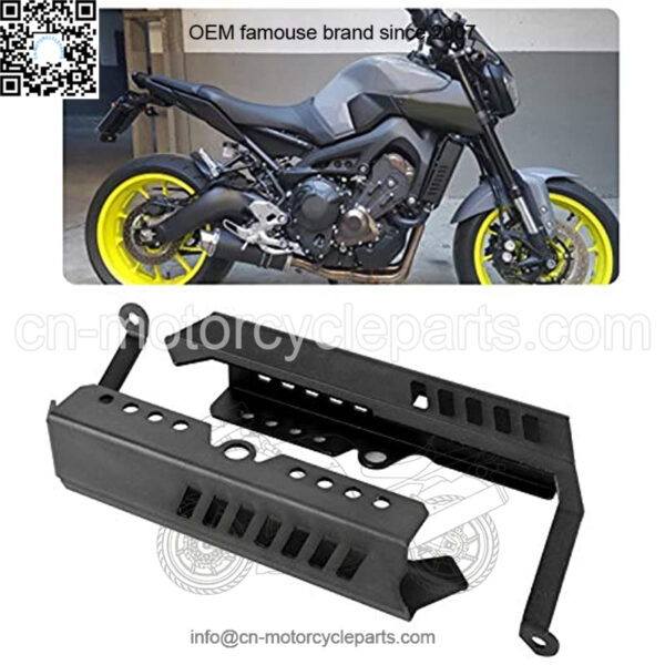 Yctze Oil Cooler Engine Oil Cooler Kit CNC Billet Radiator Side Guards Cover Protector Replacement for Yamaha MT09 FZ09 2013 2017(black) - Image 2
