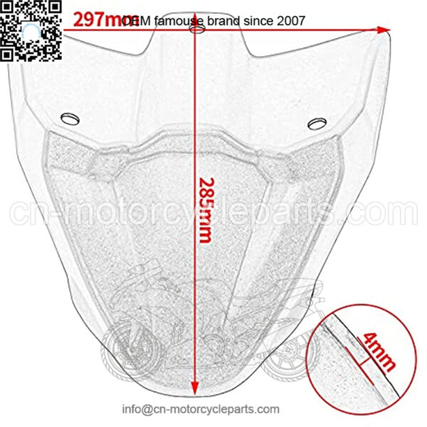 Motor Front Fender Beak Extension Nose Cone Extender Cover Cowl Fit for Y amah-A MT-07 Tracer 700 2016-2019 Tracer700 GT Accessories Fender - Image 2