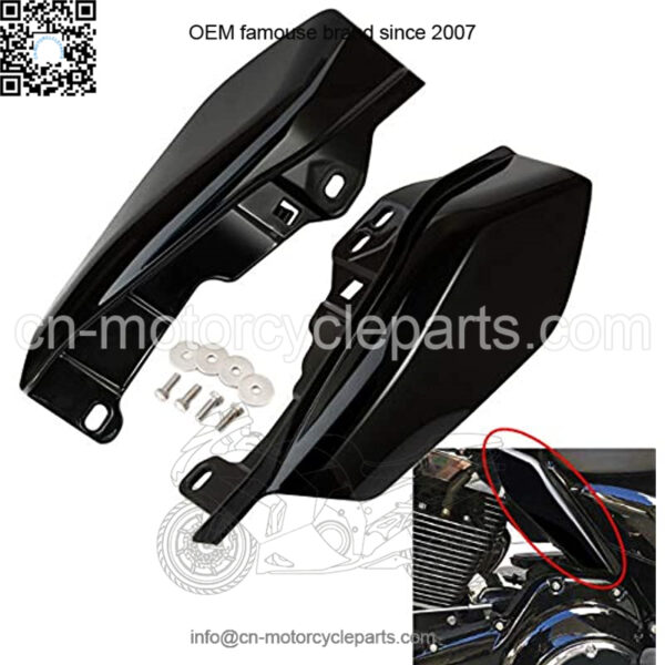 Mid Frame Air Deflector Compatible for Harley Touring Road King Street Electra Glide 2009-2022 (Vivid Gloss Black)