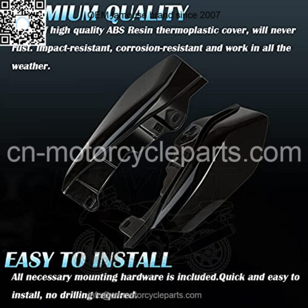 Mid Frame Air Deflector Compatible for Harley Touring Road King Street Electra Glide 2009-2022 (Vivid Gloss Black) - Image 4