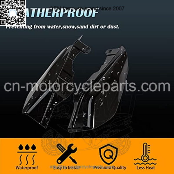 Mid Frame Air Deflector Compatible for Harley Touring Road King Street Electra Glide 2009-2022 (Vivid Gloss Black) - Image 5
