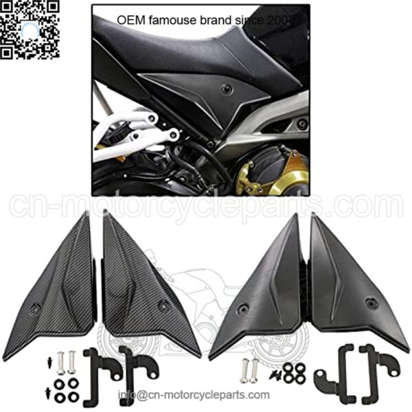 Motorcycle ABS Plastic Side Panel Covers Fairings for 2015-2018 Yamaha MT-09 FZ-09 - Black - Image 2