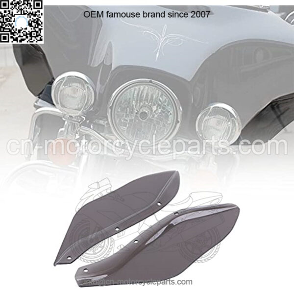Master 2 Pcs Fairing Air Deflectors Side Wings Windshield Side Cover Shield Compatible for 1996-2013 Harley Touring Electra/Street/Tri Glide CVO,Dark Smoke