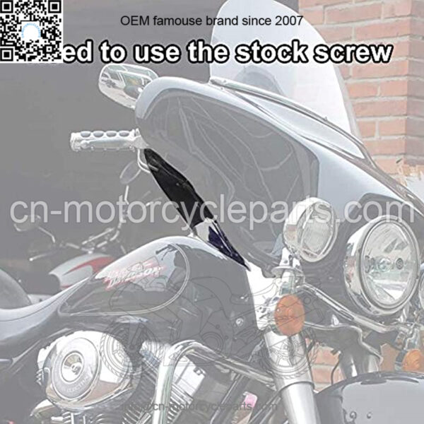 Master 2 Pcs Fairing Air Deflectors Side Wings Windshield Side Cover Shield Compatible for 1996-2013 Harley Touring Electra/Street/Tri Glide CVO,Dark Smoke - Image 2