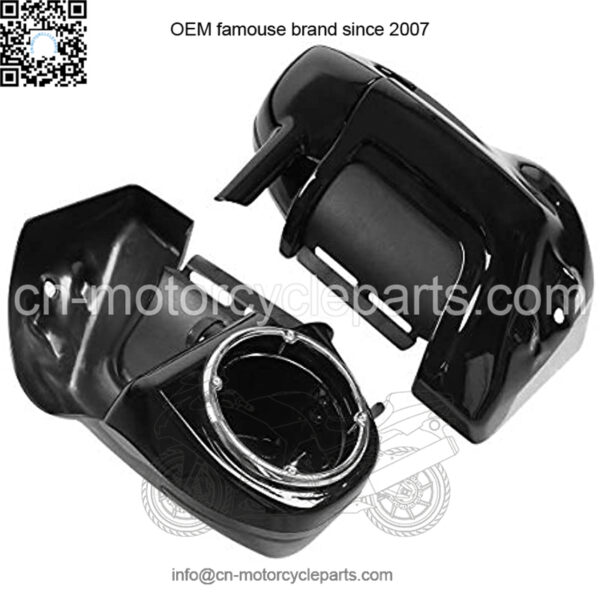 Lower Vented Leg Fairings + 6.5" Speaker Box Pods Fits For Harley Road Street Glide 1983-2013 - Image 4