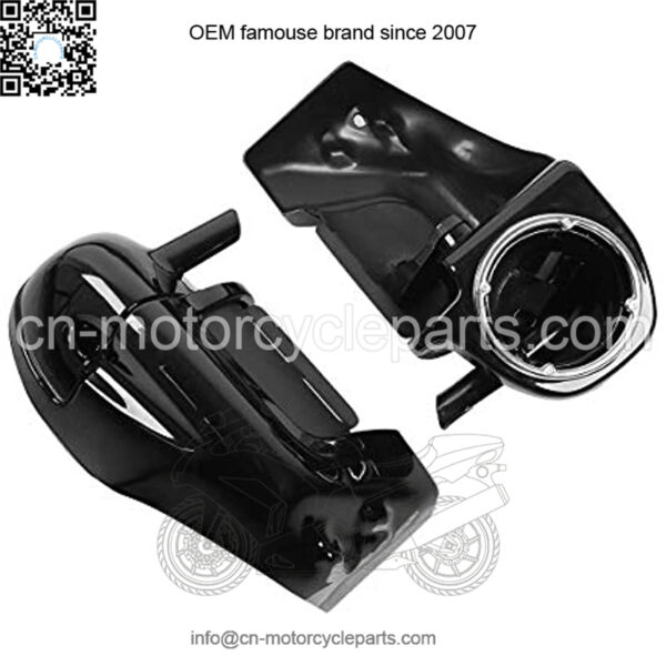 Lower Vented Leg Fairings + 6.5" Speaker Box Pods Fits For Harley Road Street Glide 1983-2013 - Image 5