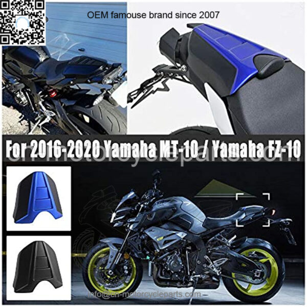 Motorcycle ABS Rear Passanger Pillion Solo Seat Cowl Cover Fairing Tail Section Hump for Yamaha FZ MT 10 FZ-10 MT-10 FZ10 MT10 2016 2017 2018 2019 2020 Motorbike Parts (Black) - Image 2