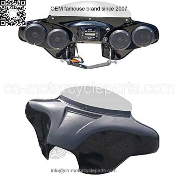 Fairing for HD Road King with Stereo Speakers PRV250 and 4x5.25" Motorcycle Audio