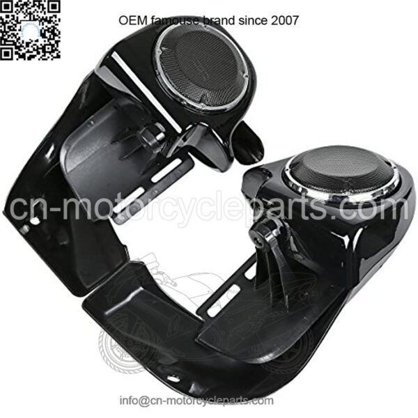 Lower Vented Leg Fairing + 6.5" Speakers W/Grills for Harley Touring 1983-2013 Road King Electra Street Glide Ultra Classic - Image 3