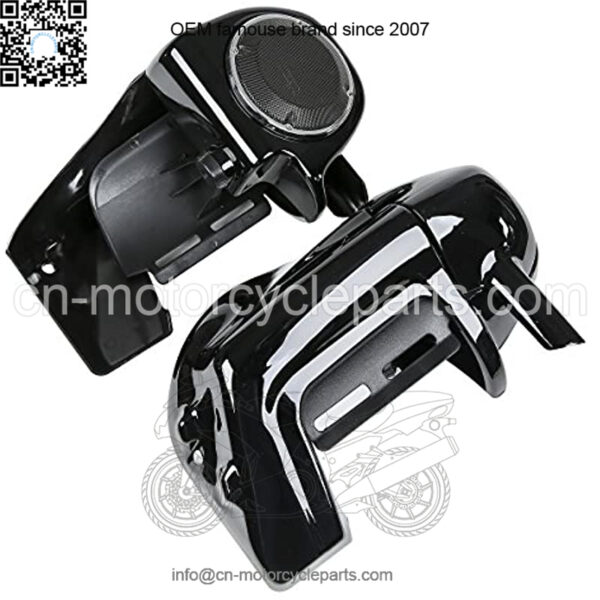 Lower Vented Leg Fairing + 6.5" Speakers W/Grills for Harley Touring 1983-2013 Road King Electra Street Glide Ultra Classic - Image 4