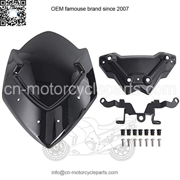 Motorcycle ABS Plastic Windscreen Windshield Fairing Wind Shield Screen Protector with Mounting Bracket for Suzuki GSXS GSX-S 1000 GSXS1000 2015 2016 2017 2018 2019 2020 2021 Accessories(Smoke) - Image 2