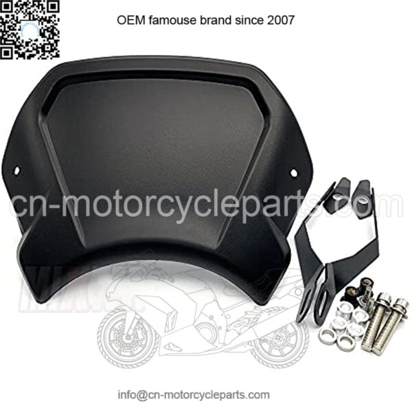 Motorcycle Accessories Cafe Sports Frontal Plate WindScreen Windshield Deflector Compatible with Yamaha XSR700 XSR-700 2016-2021 XSR 700 19' (Color : Black)