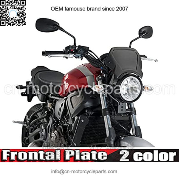 Motorcycle Accessories Cafe Sports Frontal Plate WindScreen Windshield Deflector Compatible with Yamaha XSR700 XSR-700 2016-2021 XSR 700 19' (Color : Black) - Image 2