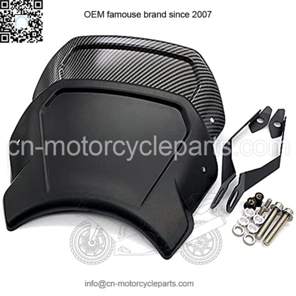 Motorcycle Accessories Cafe Sports Frontal Plate WindScreen Windshield Deflector Compatible with Yamaha XSR700 XSR-700 2016-2021 XSR 700 19' (Color : Black) - Image 4