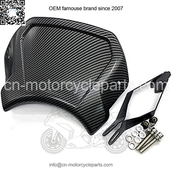 Motorcycle Accessories Cafe Sports Frontal Plate WindScreen Windshield Deflector Compatible with Yamaha XSR700 XSR-700 2016-2021 XSR 700 19' (Color : Black) - Image 5