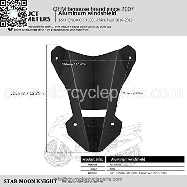 Motorcycle Accessories Wind Screen Compatible with Honda CRF1000L Africa Twin crf 1000 l 2016-2019 Windshield Windscreen Screen Protector - Image 4